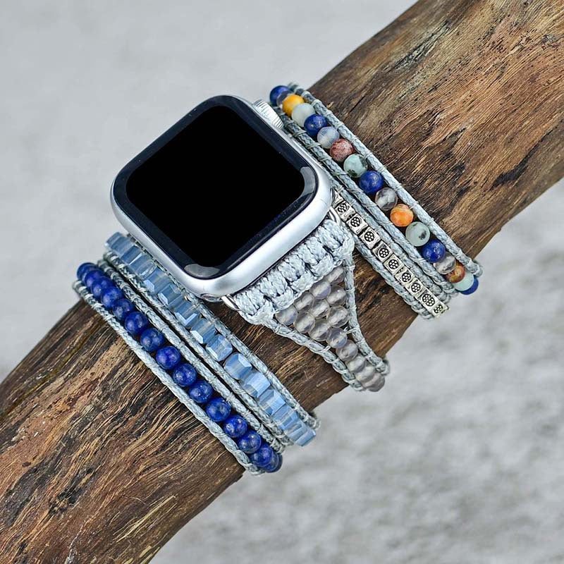 Natural Lapis Lazuli Gemstone Apple Watch Strap