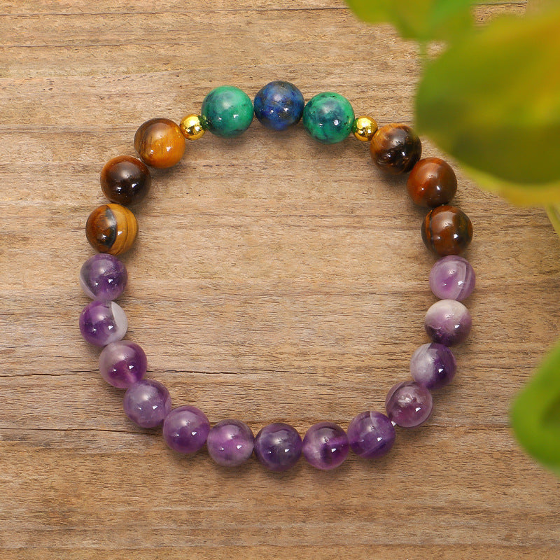 108 Beads Natural Amethyst Stone Jewelry Sets Tigers Eye(BOGO