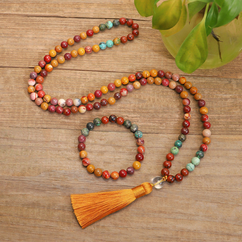Mahogang  Stone Beads and Mookaite set（ BOGO）