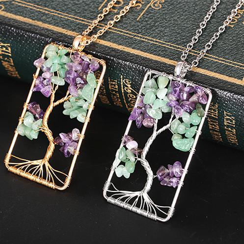 TREE OF LIFE RECTANGLE NECKLACE