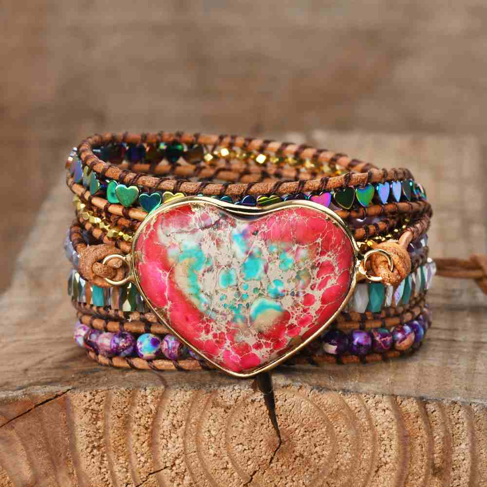 Inspiring Love Heart Wrap bracelet