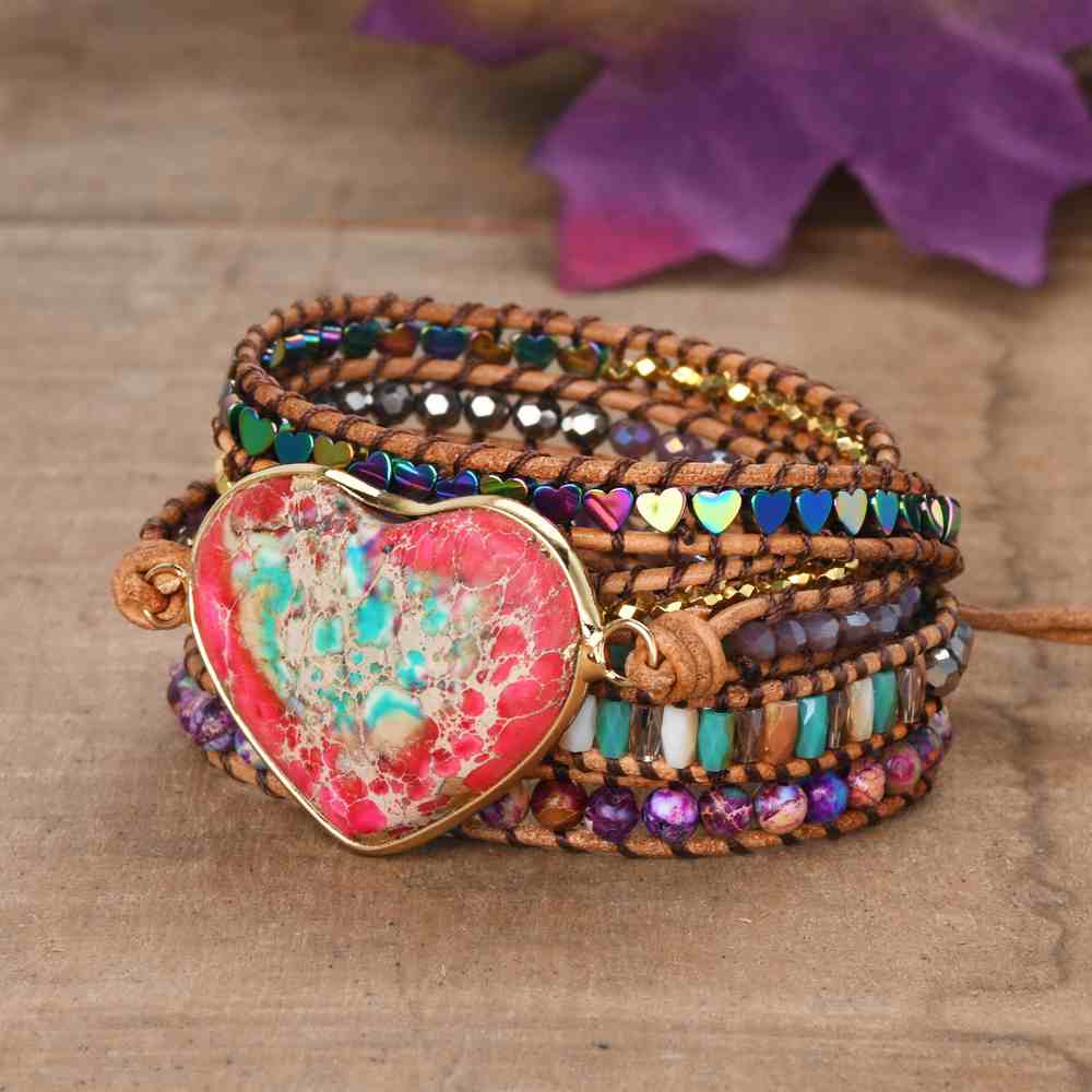 Inspiring Love Heart Wrap bracelet