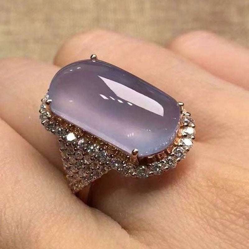 Oval Purple Crystal Stone