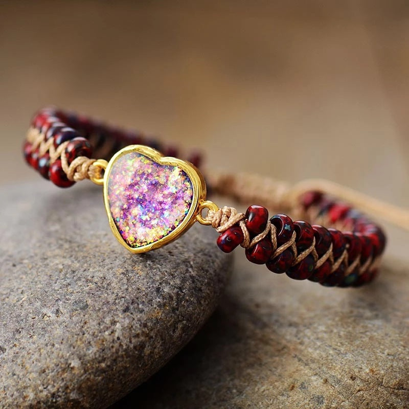 Everlasting Loving Heart Opal Bracelet