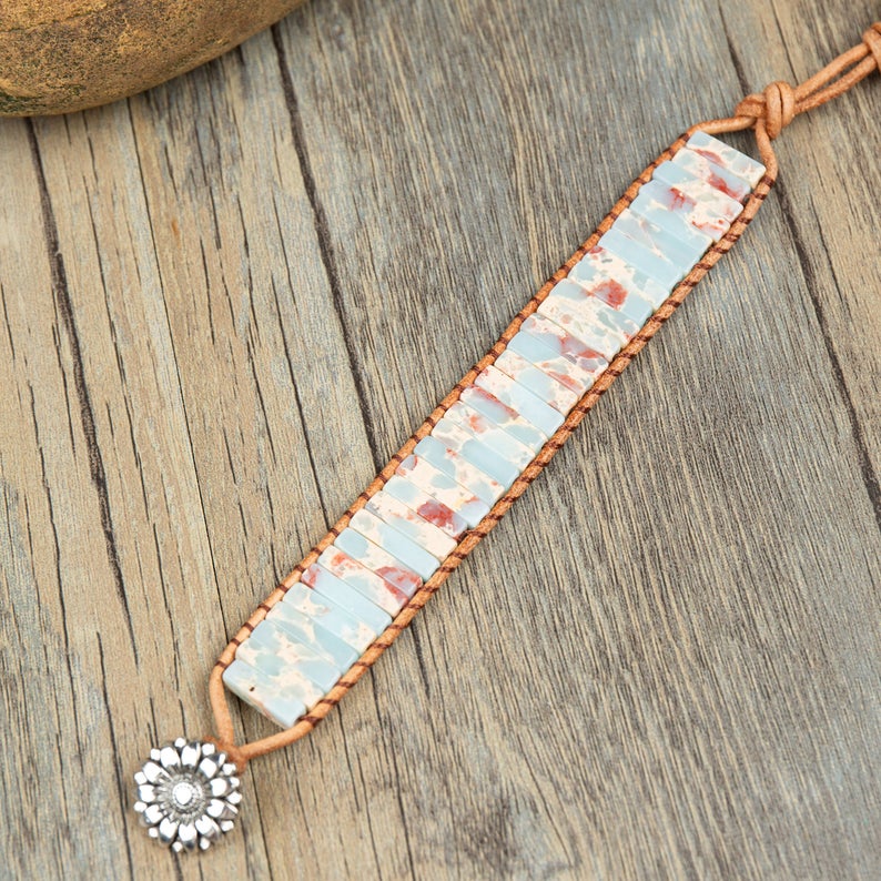 Amazonite Crystal Bracelet- Spiritual Protection Meditation Bracelet