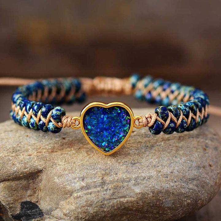 Everlasting Loving Heart Opal Bracelet