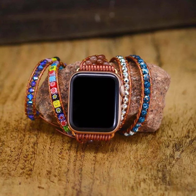 natural stone bracelet for Apple Watch