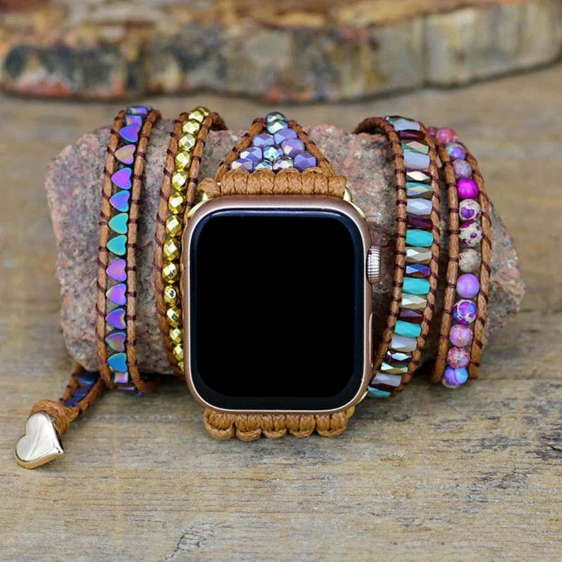 Boho multi wrap bracelet for Apple Watch Jasper Love